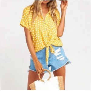 Show Me Your Mumu Mahalo Two Piece Set Maui Marigold Blouse Maxi Skirt Size XS